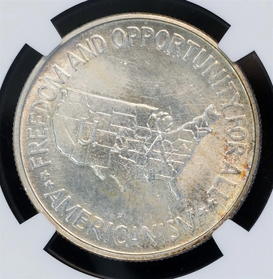 1951 D Washington-Carver Commemorative Silver Half Dollar MS 63 NGC 50C US COIN - Image 4 of 4