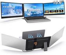 15.6" Triple Laptop Screen Extender, 1080P FHD Ultra-Slim Portable Monitor  USB