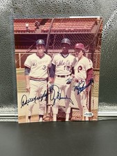 Dale Murphy, Darryl Strawberry, Mike Schmidt Signed 8x10 - JSA