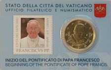 L2 - VATICANO 2013 (SELLO Y MONEDA DE 50 CENT) EN BLISTER ORIGINAL