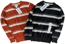 LOT - Cat Jack XS X-Small 4/5 Black Rust Stripe Sweater Boy