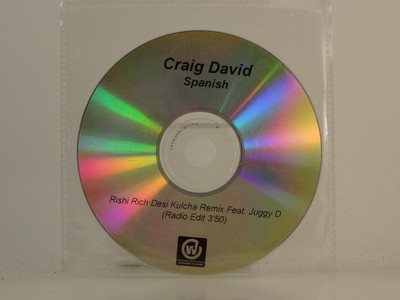 CRAIG DAVID SPANISH (RISHI RICH DESI KULCHA REMIX) (H1) 1 Track Promo CD Single 