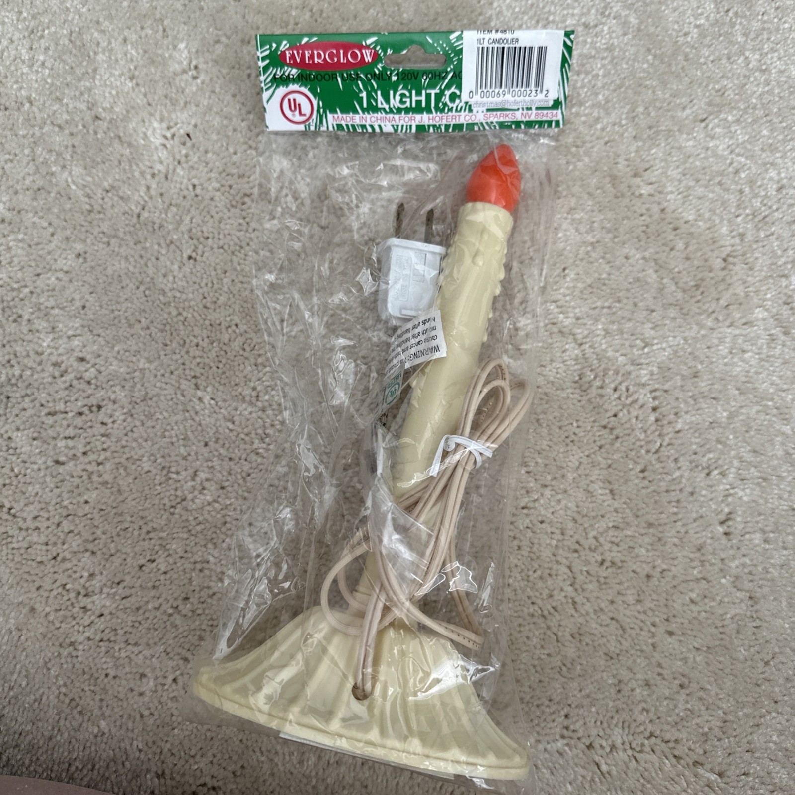 Candolier Candle Window Light NEW Sealed Christmas Lights Drip Electric 9"