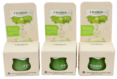 3 x Frudia Green Grape Pore Control Face Cream Travel 10 g/ 0.35oz ea Exp 11/26