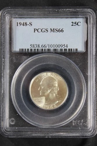 1948-S Washington Quarter PCGS MS66