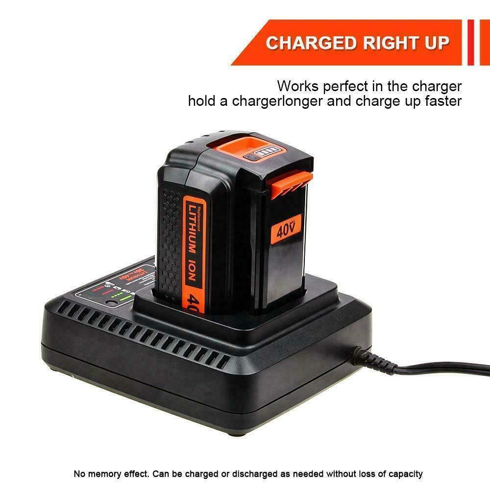  BLACK+DECKER 40V MAX* Battery Fast Charger (LCS40) : Tools &  Home Improvement