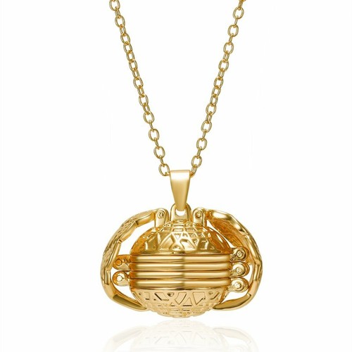 Expanding 4 Photo Locket Necklace Magic Ball Angel Wing Pendant Memorial Gift - Picture 19 of 34