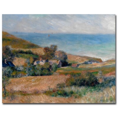 View of the Seacoast - Normandy by Renoir Gallery Wrap Canvas Art (22 x 28 in)