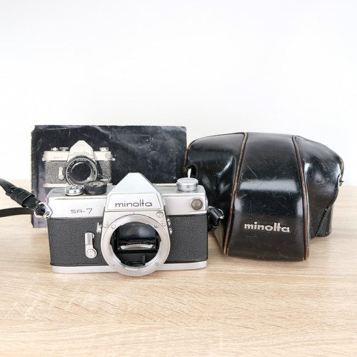 Minolta SR-7 SLR 35mm Film Camera Silver Body Only Working Order