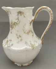 Haviland &Co The PRINCESS Limoges France Water Pitcher Floral Schleiger 83