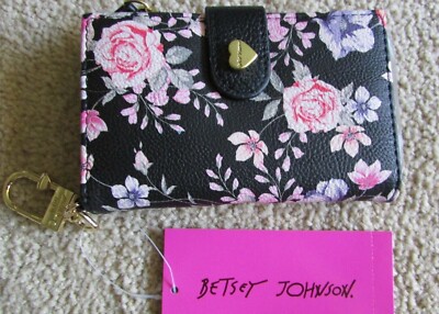 betsey johnson black wallet