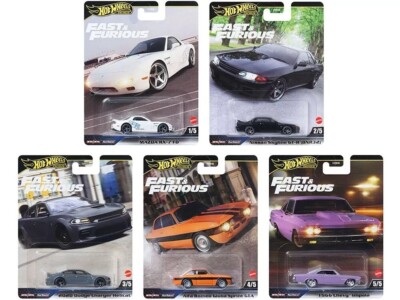 2025 Hot Wheels Premium Fast & Furious K Case, Set of 5 Cars