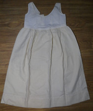 ANTIQUE WOOL Flowing  Cotton BODICE CHRISTENING SLIP With FEATHER STITCHING