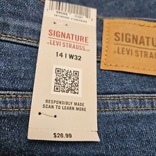 new levi signature boyfriend jeans size 20 mislabeled (read description )
