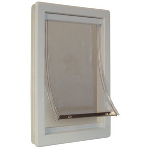 New Xl Pet Door Telescoping Frame Dog Safe Flaps Gate Lockable
