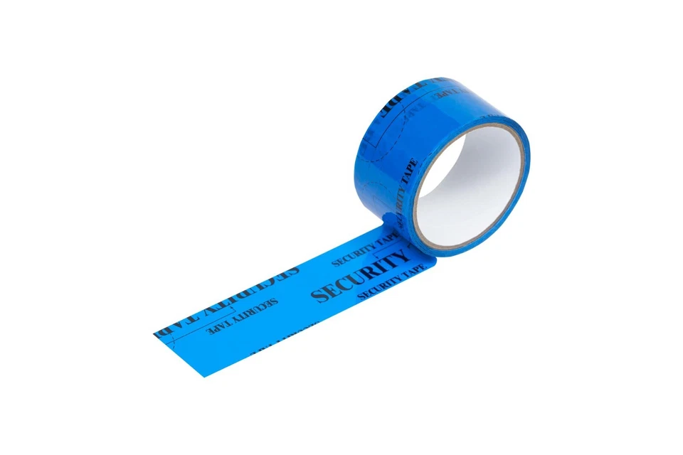 Tamper Evident Security Tape 2" (50mm) X 55 Yards, 3.2 Mil, Blue Tape, 1 Roll - Image 2 of 4