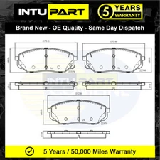 Fits Kia Sorento 2015- Hyundai Santa Fe 2018- Intupart Front Brake Pads Set
