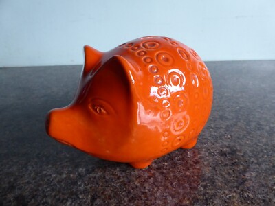 Bitossi Londi - Italien - Schwein - Sparschwein - orange