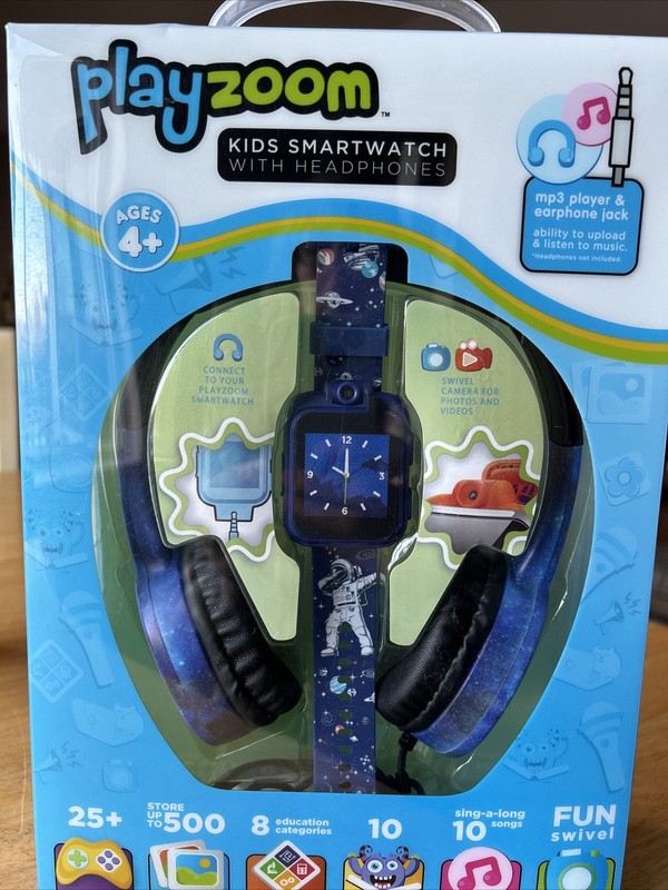 PlayZoom Educational Smartwatch with Headphones For Kids: Spaceman Print