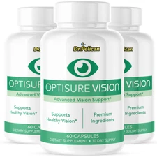 Optisure- Eye Health Dietary Supplement- Vision Support with Lutein- 3 Bottles