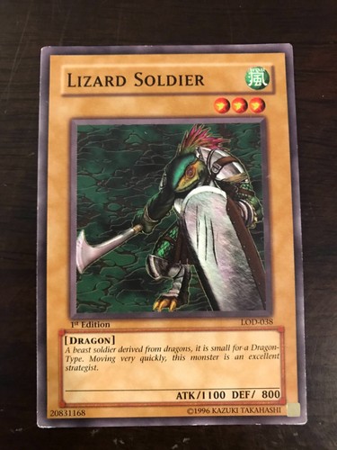 Yugioh: Lizard Soldier - LOD-038 - Legacy of Darkness - Lightly Played - 1st. Ed - Picture 1 of 2
