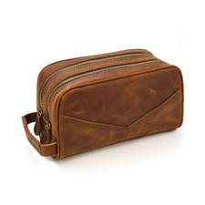Custom Leather Dopp Kit Toiletry Bag