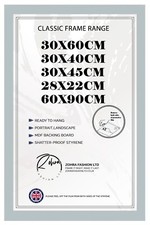 30x60cm | 30x40cm | 30x45cm | 28x22cm | 60x90cm Poster Photo Frame | Light Grey