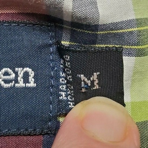 Camisa Ralph Lauren Blake Para Hombres Mediana Abotonada Manga Corta Cuadros Multicolor - Imagen 4 de 7