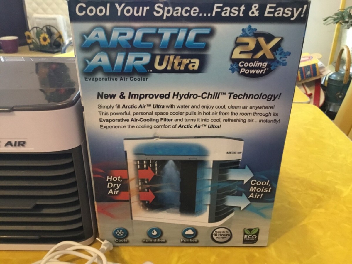 Arctic Air Evaporative Ultra Portable Air Cooler 2x Cooling power