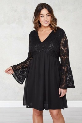 mela london long sleeve lace dress