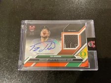 Tez Johnson Auto Relic /5 2024-25 Bowman U Now Game Used Ball Aut UNI # 1/5  SSP