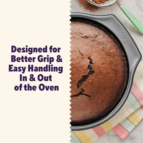 Bake it Better Steel Non-Stick Round Cake Pan, 9-inch,Steel,Gray,New - Picture 4 of 9