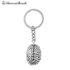 Anatomical Human Brain 3D Keychain Brain Keychain - Halloween Gift