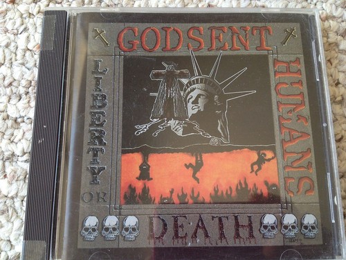 GodSent Humans Liberty or Death CD 1992 New Breed Rare Vtg Xian Hard Punk Thrash