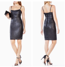 NWT BCBG Max Azria Alese black sequin sleeveless dress Size XXS - 298