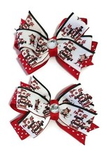 DADDYs DEVIL Hair Bow Clothing Accessory - Handmade 2 Piece Ponytail set SALE