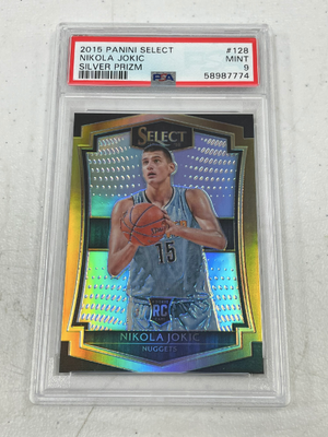 2015-16 Panini Select Nikola Jokic Rookie Silver Prizm RC #128 PSA 