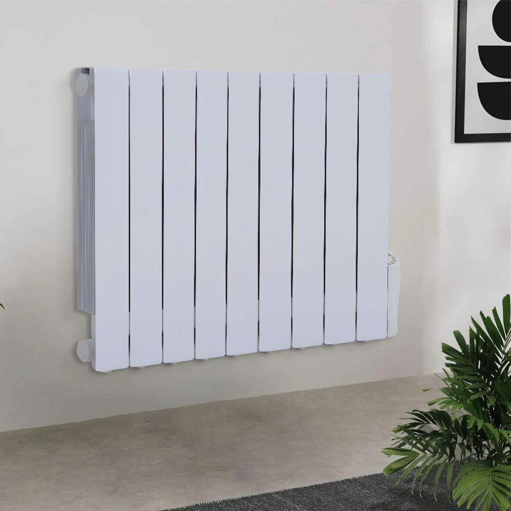 Oil Filled Electric Radiator Thermostatic Panel Heater Wall Mounted  77x8x57.5cm | eBay