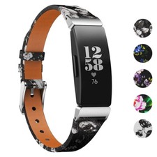 StrapsCo Peony Leather Watch Band Strap for Fitbit Inspire  Inspire HR
