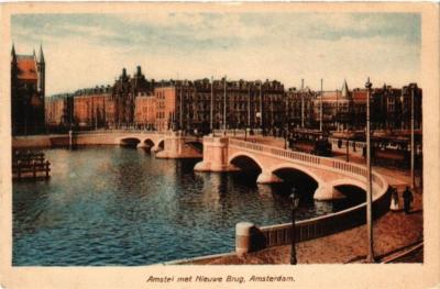 CPA AK AMSTERDAM Amstel met Nieuwe Brug. NETHERLANDS (624957)