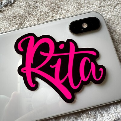 Neon Name Sticker Pack : RITA | for school or Office | graffiti | Calligraphy