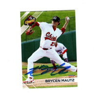 Brycen Mautz 2024 Peoria Chiefs signed autograph baseball card San Diego b