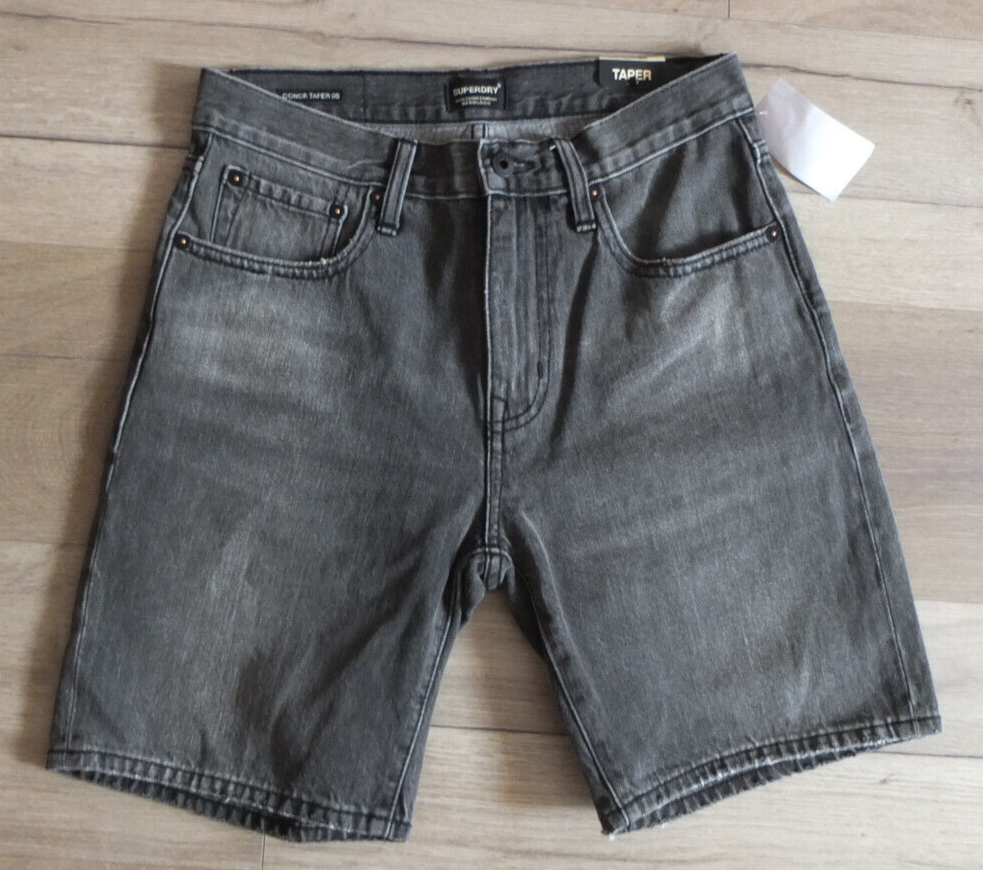 SUPERDRY CONOR TAPER 05 DENIM Bermudas Shorts W 28 NEU Grau