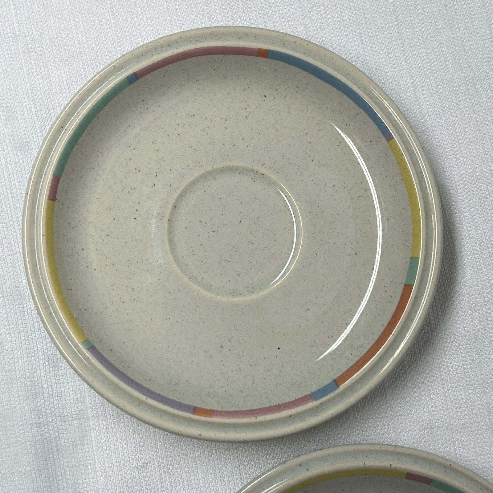 Memphis Milano THOMAS GERMANY 80s Confetti Retro 6” Saucer Set Of 3