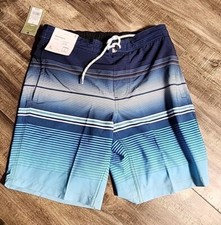 Mens Board Shorts Small 9" inseam Blue/suspension UPF 50 Goodfellow  co Small