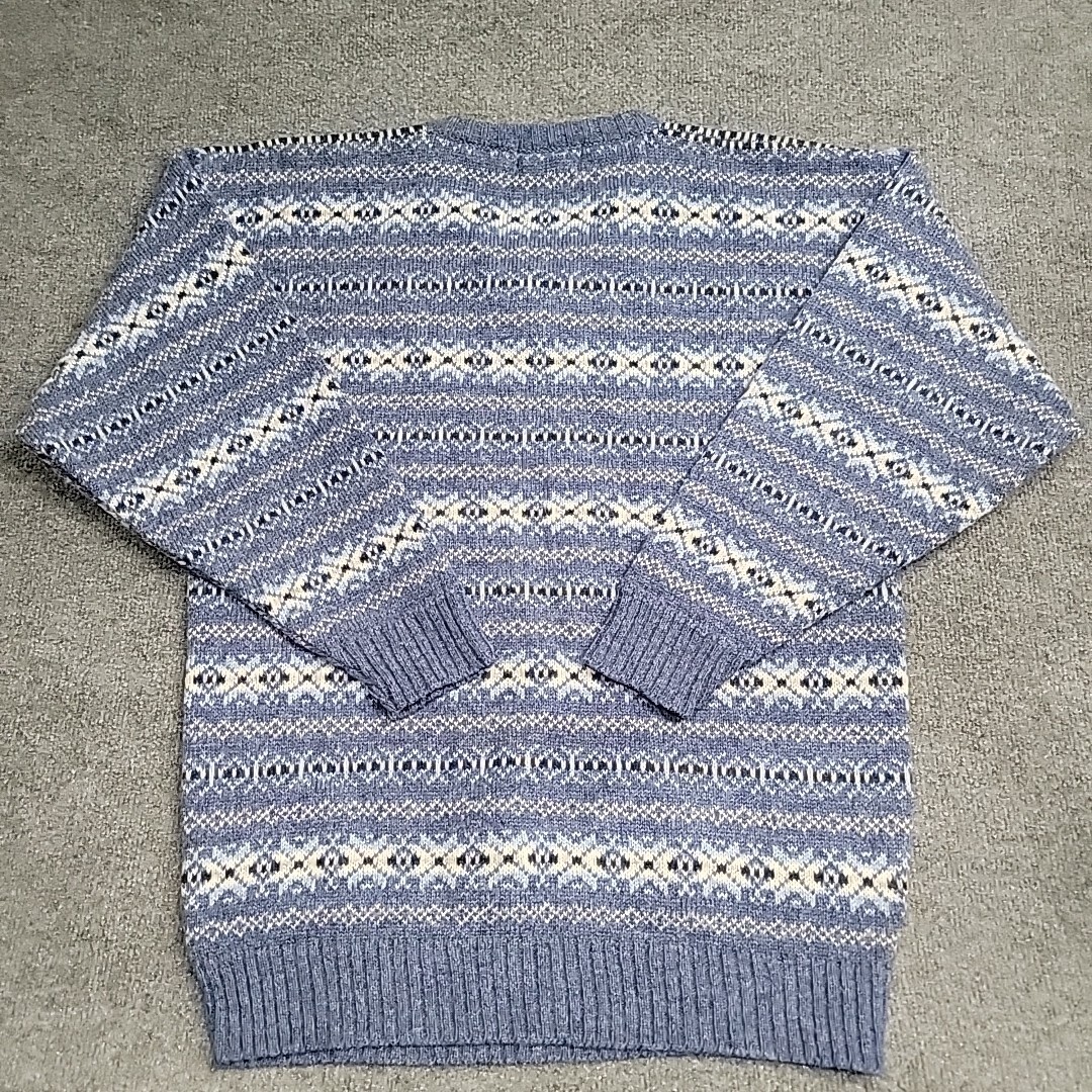 Kiltmaker Pure New Wool Pullover Sweater Size 44 In Made In Scotland Blue