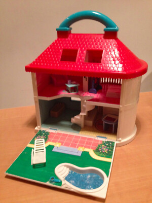 Vintage Puppenhaus faltbar und tragbar Dream House Box - 90er Jahre