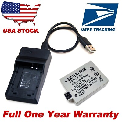 Battery / USB Charger For LP-E5 Canon EOS 1000D EOS 450D EOS 500D USA STOCK New