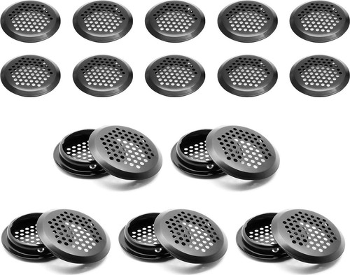 20 Pezzi Prese d'Aria da 2 Pollici (53mm), Ventilazione Circolare Intraffitto in Acciaio Inox, Rete Tonda - Foto 6 di 12