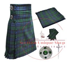 Black Watch Tartan 8 Yard kilt - Men Scottish Traditional kilt Custom Size KILTS